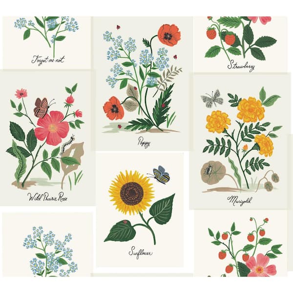 Botanical Prints Unpasted Wallpaper (Covers 60.75 sq. ft.)