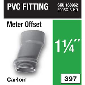 1-1/4 in. Elbow PVC Meter Offset