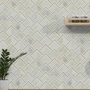 Take Home Sample-Luxor Kona Gold 4 in. x 4 in. x 6 mm Stone Metal Mesh-Mounted Mosaic Tile