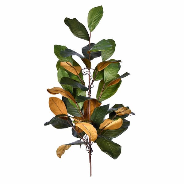 Vickerman 30 in. Green Artificial Magnolia Flowering Plant