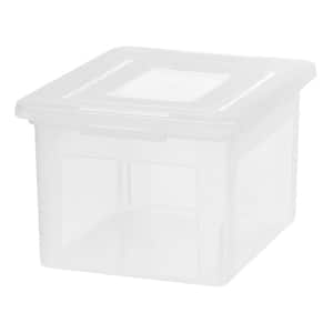 35 Qt. Dual Purpose Letter and Legal-Size File Storage Box in Clear