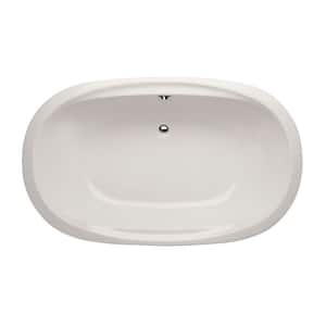 Studio Dual Oval 65 in. Acrylic Oval Drop-in Non-Whirlpool Bathtub in White