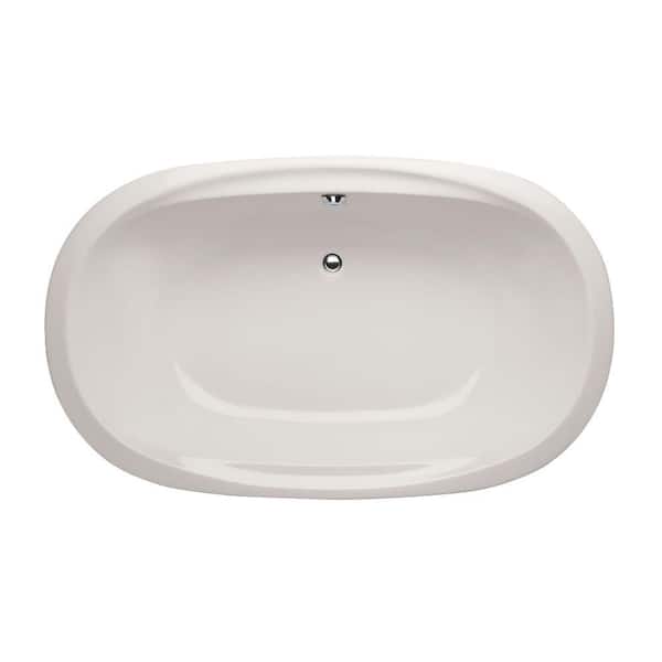 Hydro Systems Studio Dual Oval 74 in. Acrylic Oval Drop-in Non-Whirlpool Bathtub in White