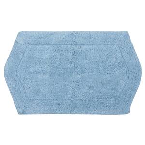 Waterford Collection 100% Cotton Tufted Bath Rug, 21 in. x34 in. Rectangle, Blue