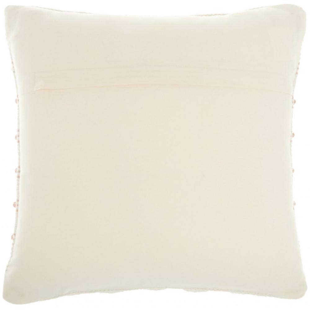 Blush Pink and Ivory Woven Lines Throw Pillow