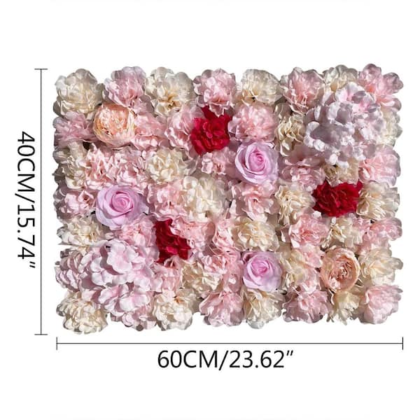 YIYIBYUS 24 in. x 16 in. Pink Artificial Rose Hydrangea Premium