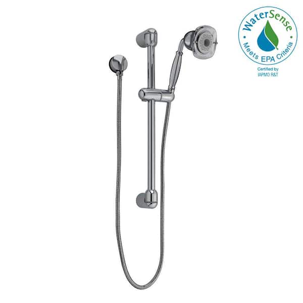 American Standard FloWise Square Transitional 3-Spray Wall Bar Shower Kit in Brushed Nickel