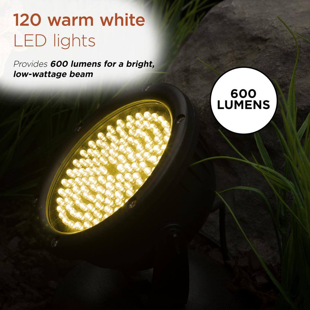 Black Weatherproof LED Outdoor Spotlight with Transformer