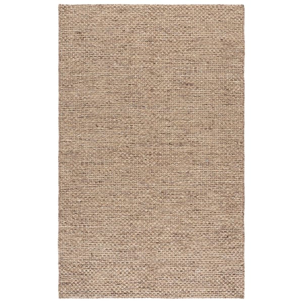 Vermont 4 ft. x 6 ft. Sand/Ivory Pebble Weave Washable Area Rug
