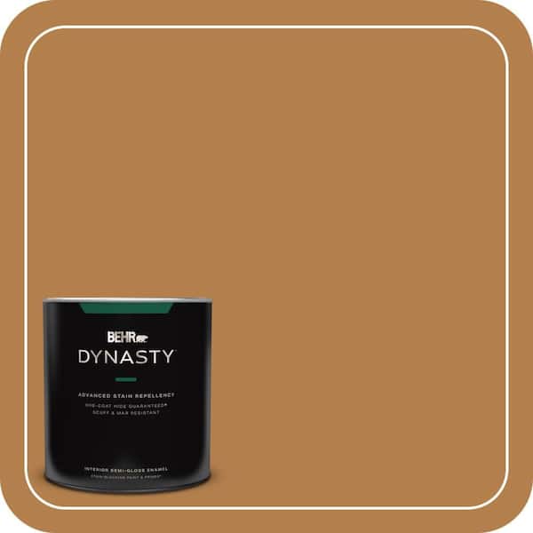 1 qt. #PMD-106 Caramel Sauce Semi-Gloss Enamel Interior Stain-Blocking Paint and Primer