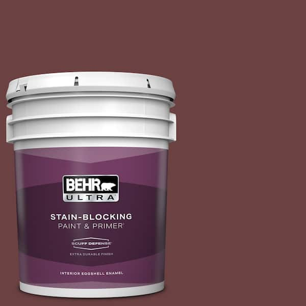 BEHR ULTRA 5 gal. #BIC-50 Deep Claret Extra Durable Eggshell Enamel Interior Paint & Primer