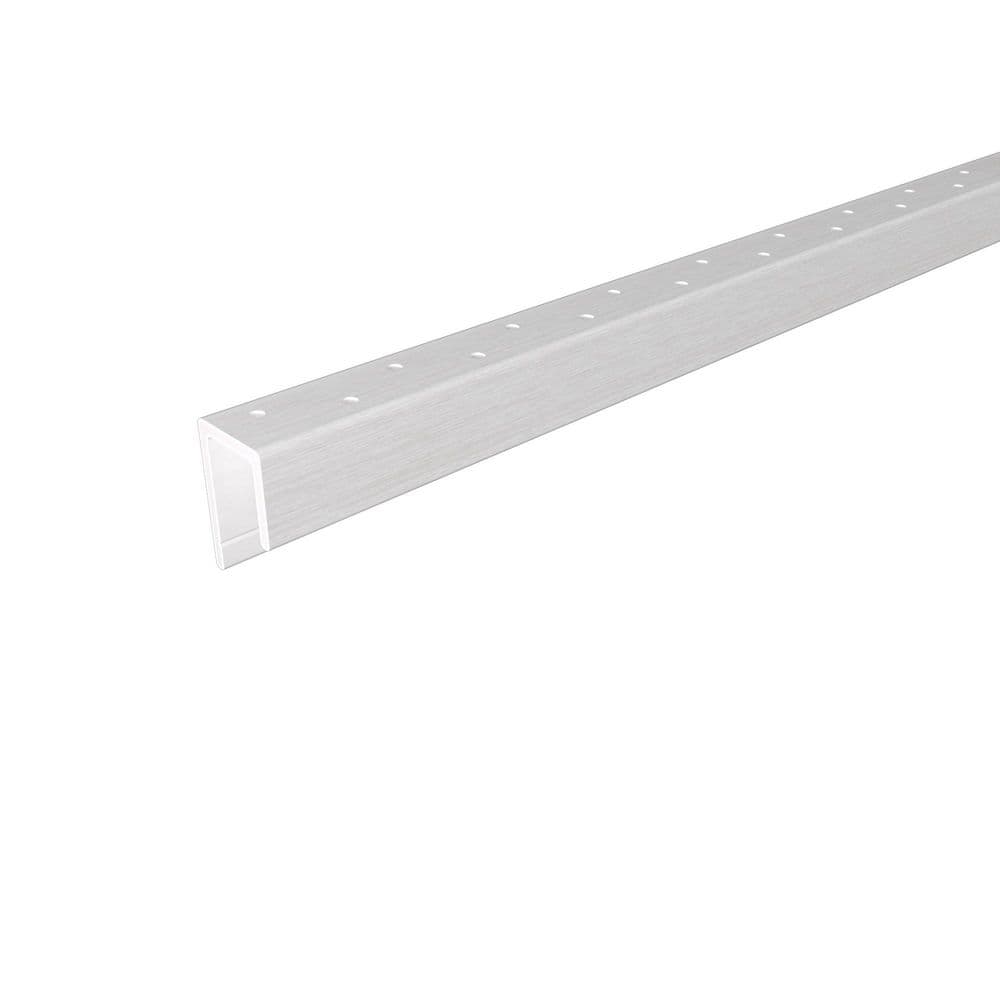 Alusions 1.63 in. x 1 in. x 8 ft. Arctic Snow White Composite Aluminum Perforated Starting Trim for 0.5 in. Board price history on PriceWatchPro