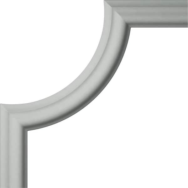 Ekena Millwork 11-1/4 in. x 3/4 in. x 11-1/4 in. Urethane Aberdeen Panel Moulding Corner (Matches Moulding PML01X00AB)