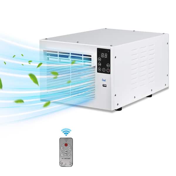 2300 BTU Portable Air Conditioner Cools with Remote, 100 sq. ft. with Dehumidifier in White for Tent, Camping, RV