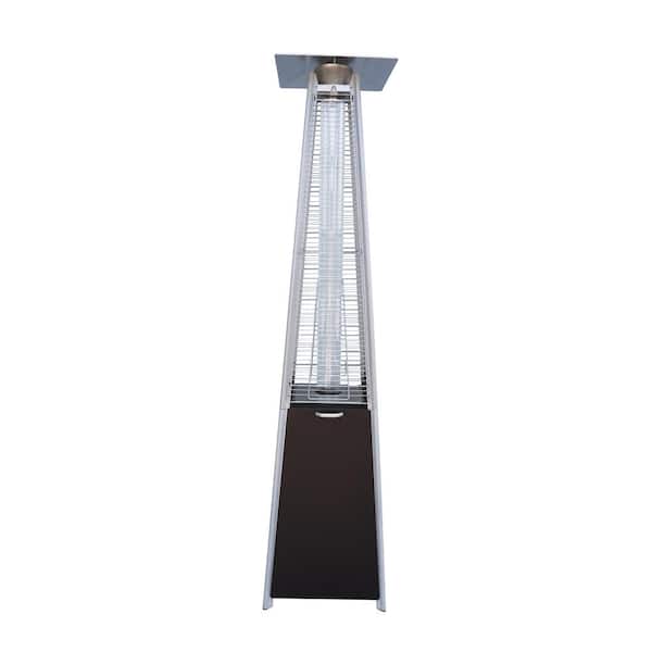 40000-BTUs Brown Stainless Steel Propane Standing Patio Heater