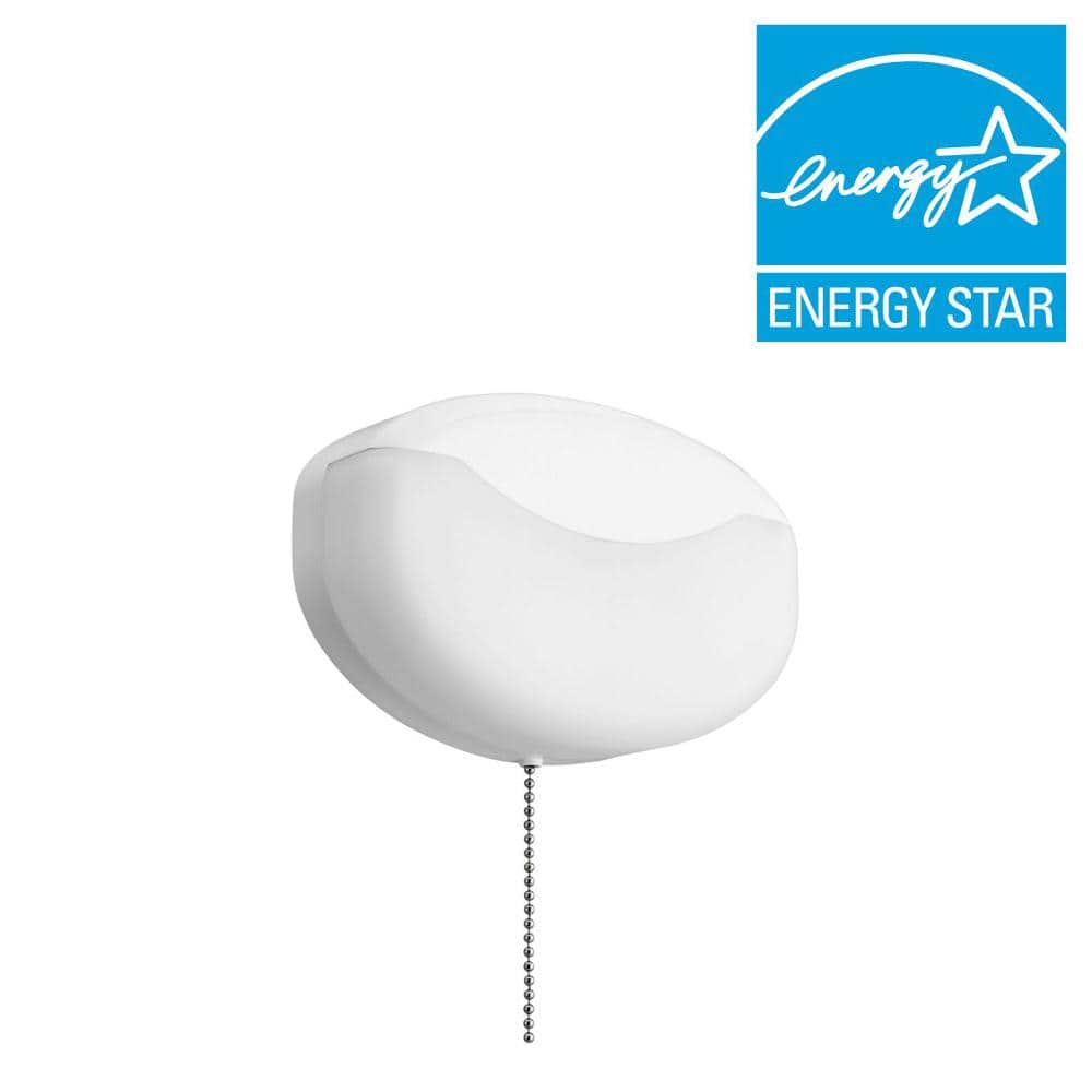 Sleek Matte White 7" LED Flush Mount Closet Light with Pull Chain