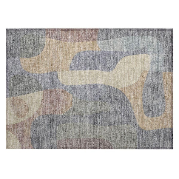 Chantille Machine Washable Indoor/Outdoor Abstract ACN1867 Gray 2 ft. x 3 ft. Accent Rug