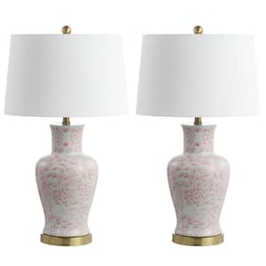Calli 28 in. Pink/White Table Lamp