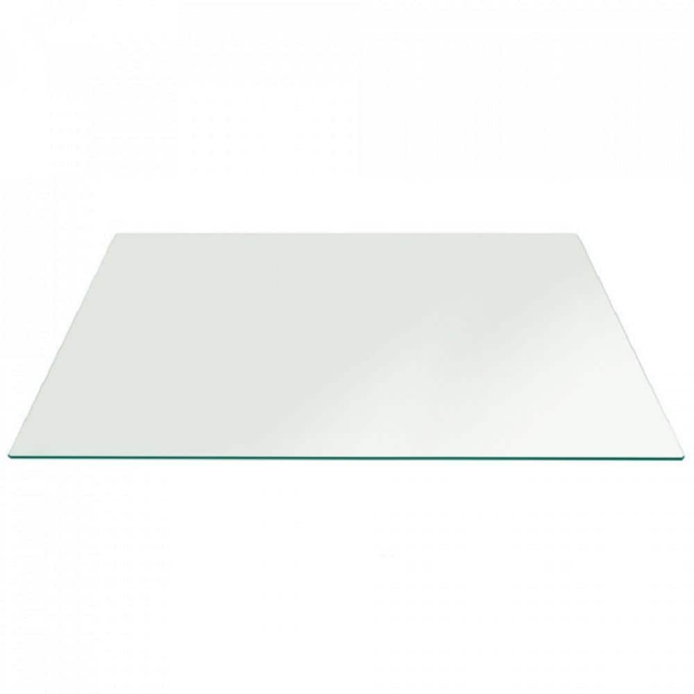 Fab Glass and Mirror 30 in. x 36 in. Clear Rectangular Tempered Glass Sheet  1/8 in. Thick Flat Edge Polish for Tabletop and Replacement Glass  C-G4M30X36RC - The Home Depot