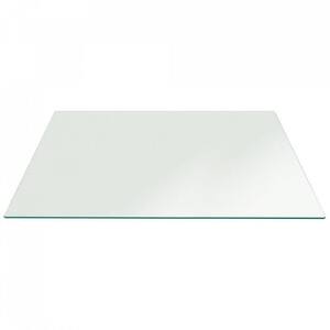 24 in. x 48 in. Clear Rectangle Glass Table Top, 1/4 in. Thick Flat Edge Polished Tempered Eased Corners