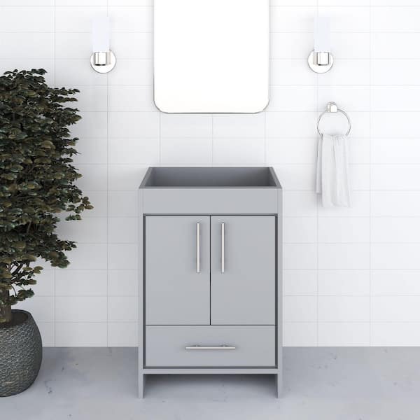 VOLPA USA AMERICAN CRAFTED VANITIES Capri 24 in. W x 21 in. D Bathroom Vanity Cabinet Only in Gray