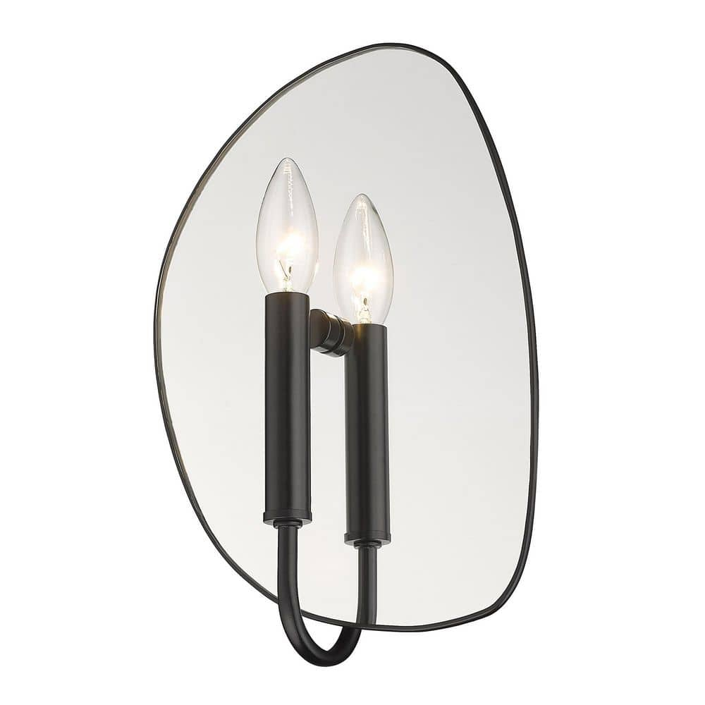 Tessa 1-Light Matte Black Wall Sconce -  Golden Lighting, 1142-1W BLK