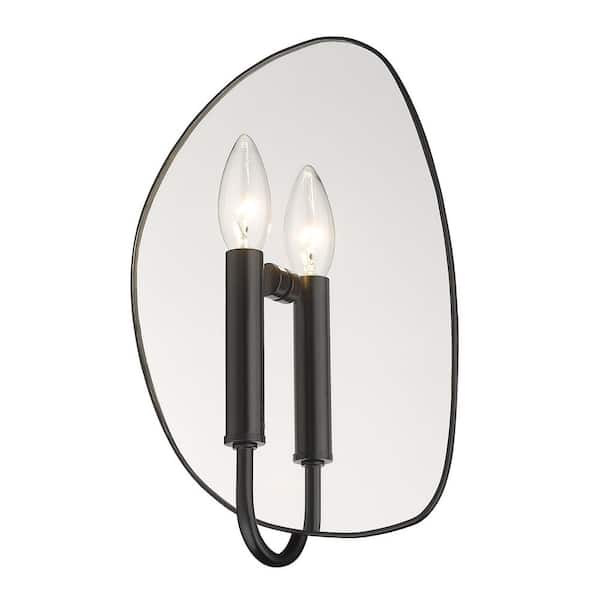 Golden Lighting Tessa 1-Light Matte Black Wall Sconce