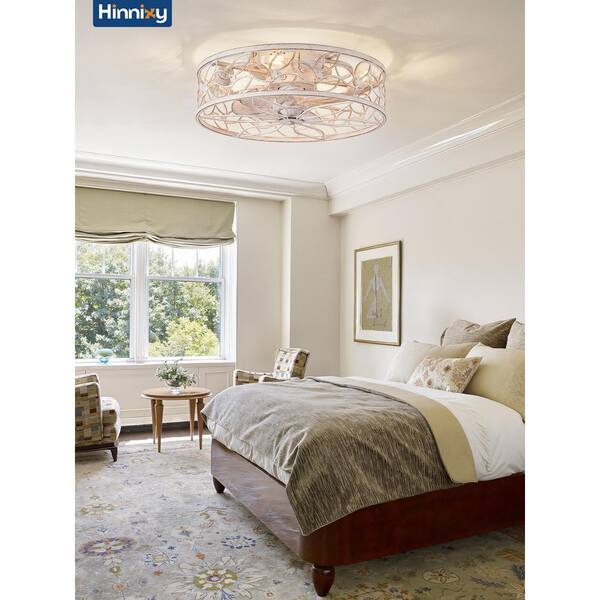 ハイアイランド(~5/30) HINNIXY 18 in. Indoor/Outdoor Caged White Gold Flush Mount