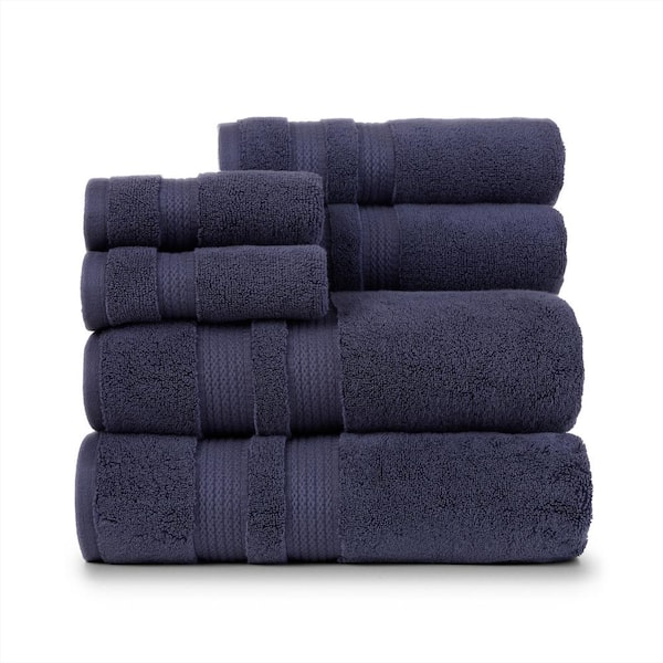 Caro Home 6-Piece Persian Periwinkle Bethany Cotton Bath Towel Set