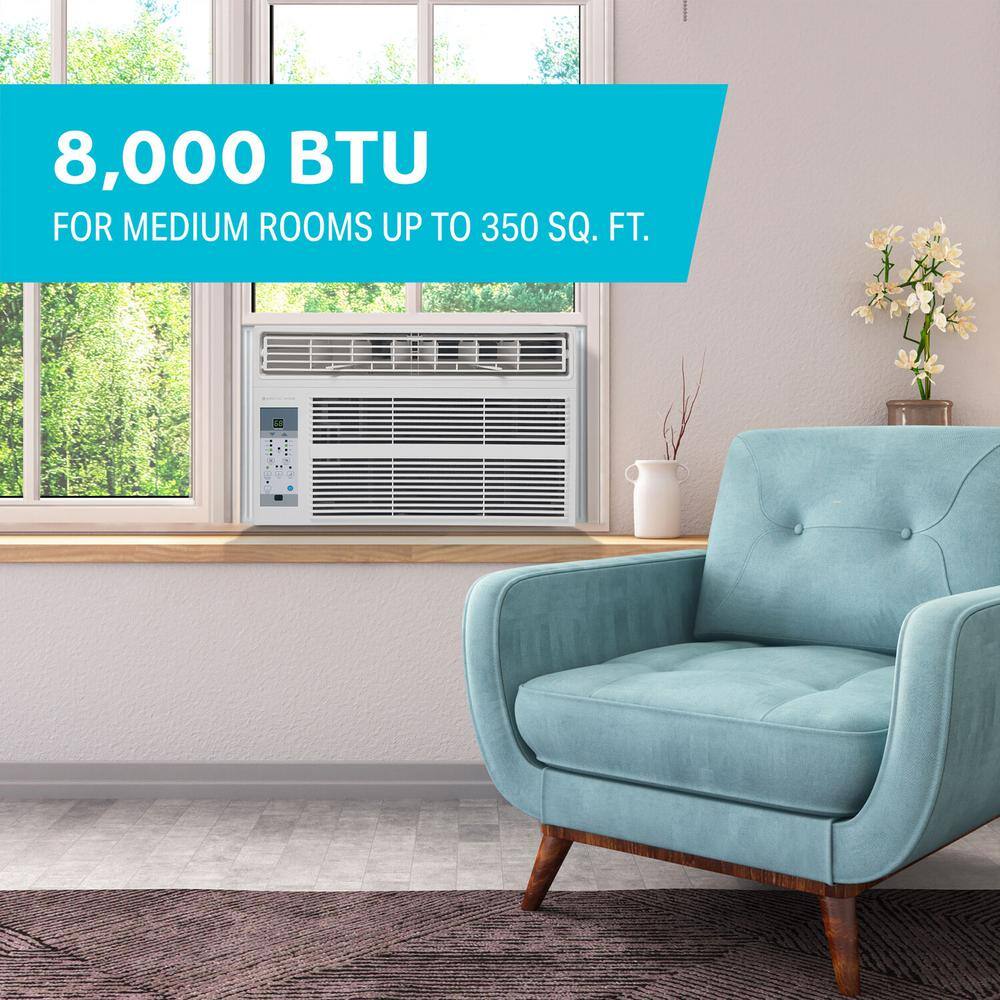 Arctic Wind 8000 BTU White Window Air Conditioner with Remote
