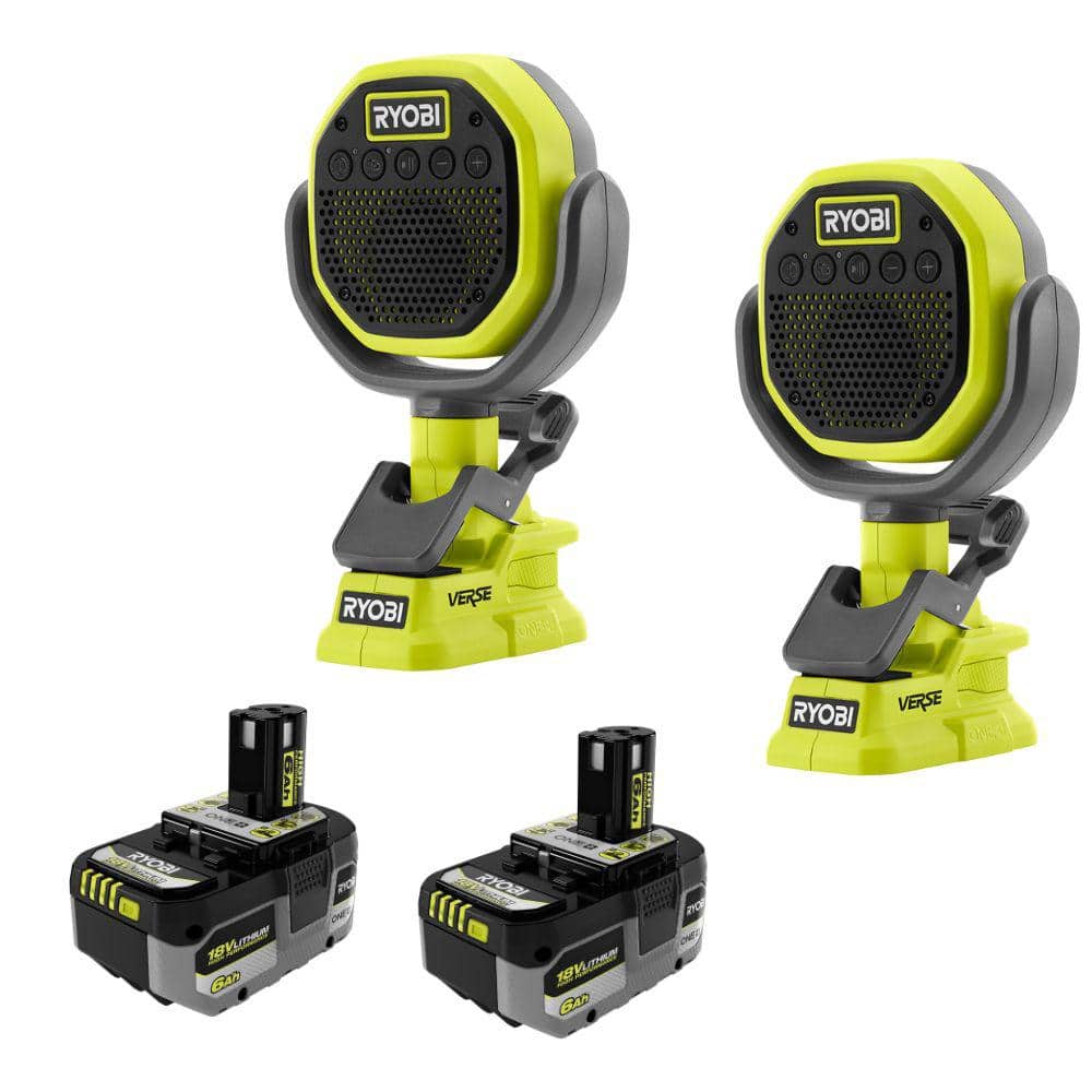 ONE+ 18V Cordless VERSE Clamp Speaker (2-Pack) with 6.0 Ah HIGH PERFORMANCE Battery (2-Pack) price history on PriceWatchPro