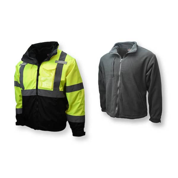 RADWEAR Green/Black Bottom 3-in-1 Deluxe High Visibility Bomber