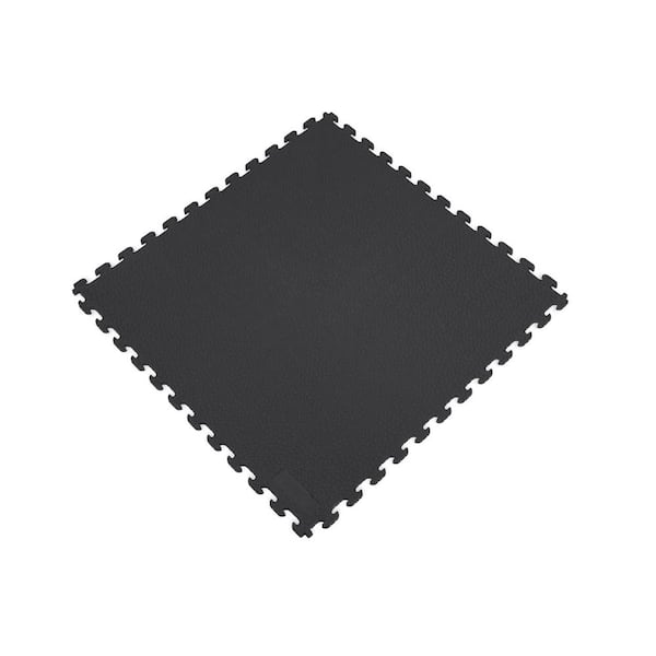 Norsk Rhino-Tec 18.3 in. x 18.3 in. Black PVC Sport and Gym Flooring Tile (6-Pieces)