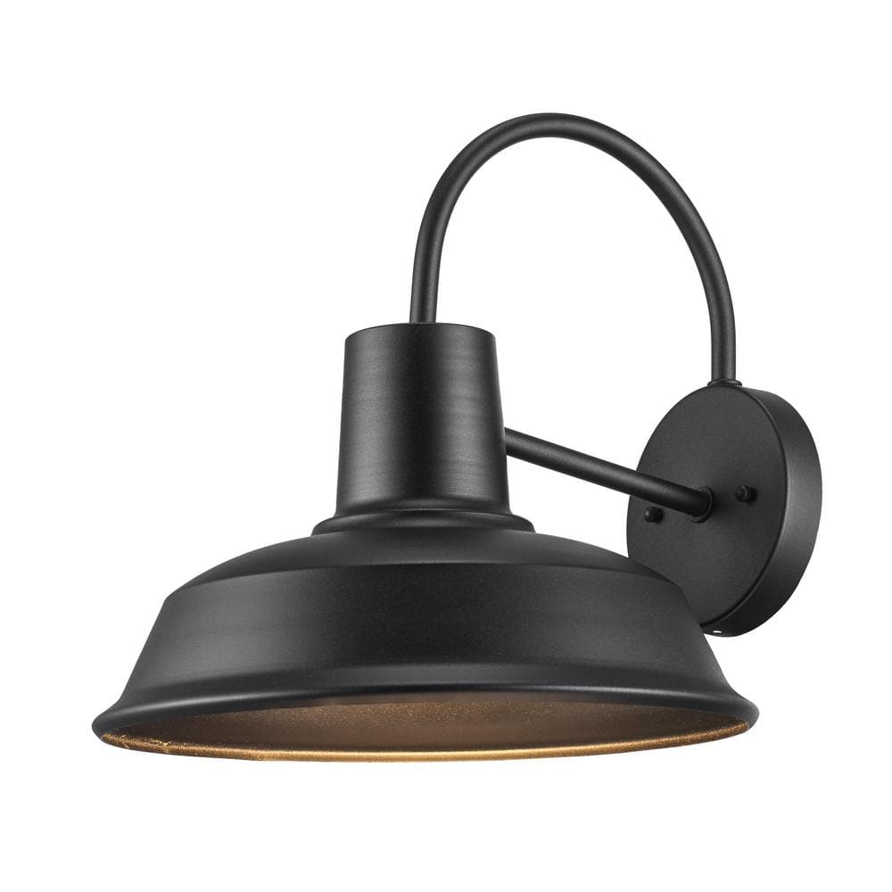 Tacoma 12.5" Black Metal Industrial Farmhouse Wall Sconce