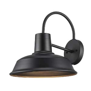 Tacoma 1-Light Black Farmhouse Outdoor Barn Light Wall Sconce