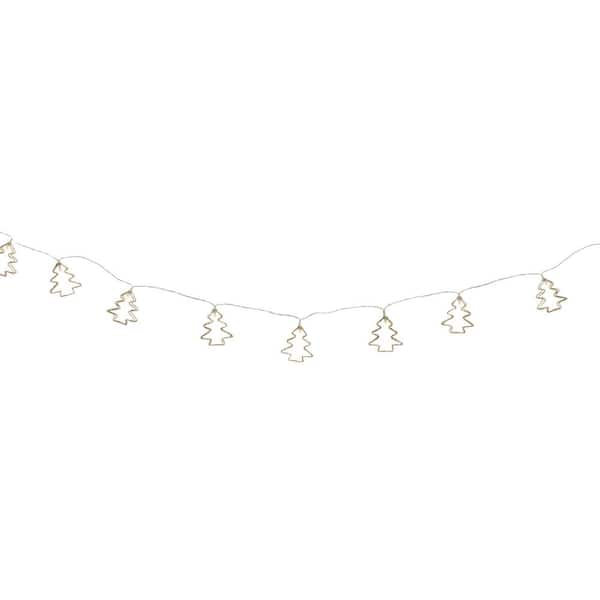 4.5 ft. 10-Count Constant LED Mini Neutral White Lights Christmas Garland 1-Pack