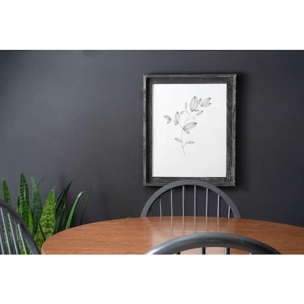 Rustic Farmhouse Signature Series 8.5 in. x 11 in. Smoky Black Reclaimed Picture Frame