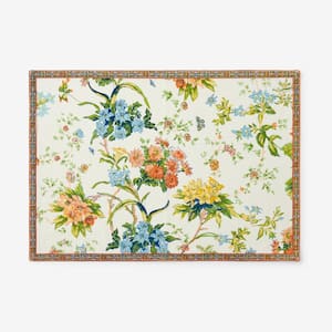 Bagheecha Garden Floral 20 in x 14 14 in Ivory Place Mat (Set of 2)