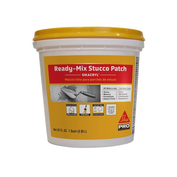 Sika 1 Qt. Ready-Mix Stucco Patch and Repair, Textured Stucco Patch