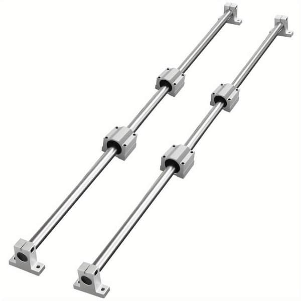 Linear Guide Rail Set, SFC20 1000mm, 2PCS 39.4 in./1000 mm SFC20 Guide Rails 4 PCS SC20 Slide Blocks 4 PCS Rail Supports