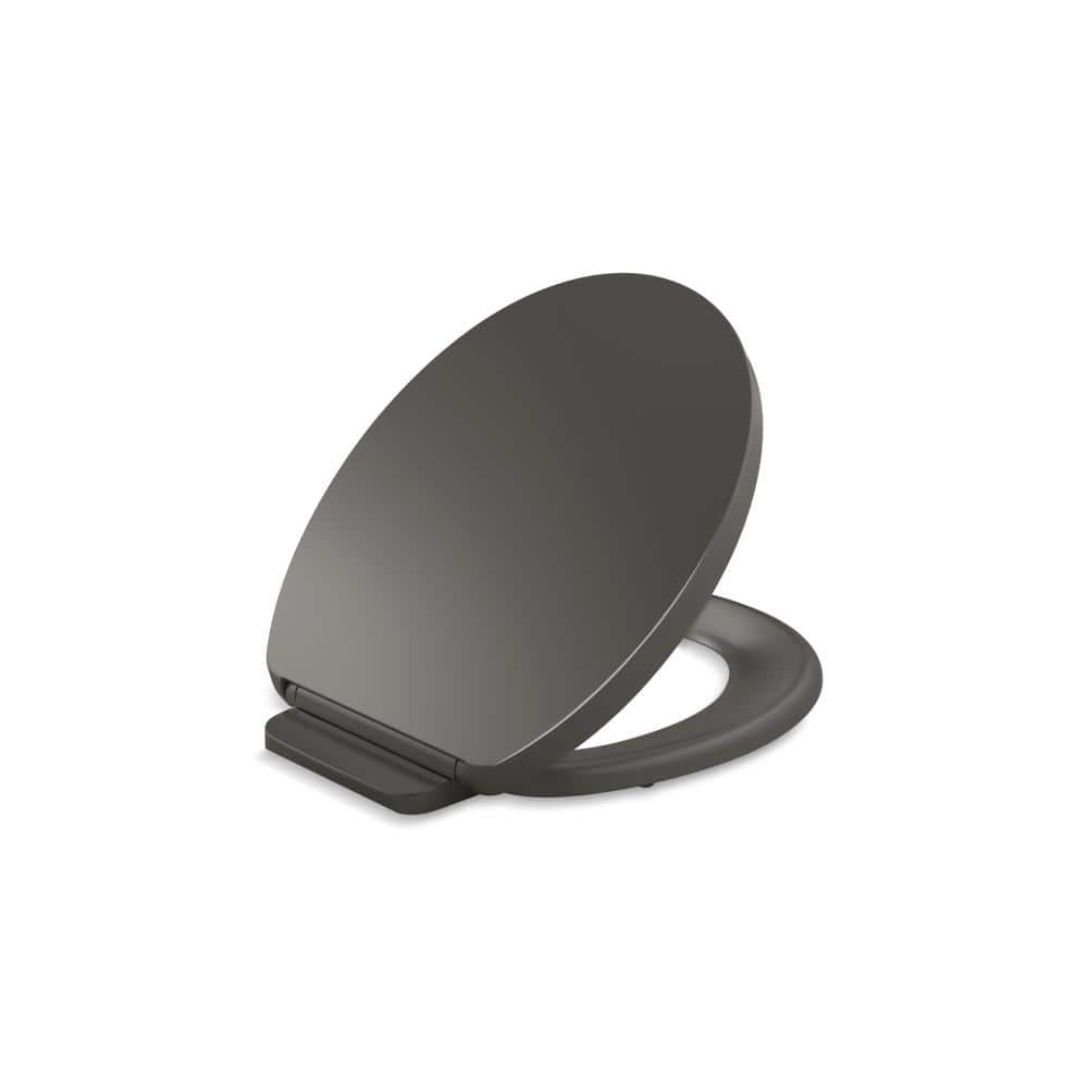 KOHLER Impro Readylatch QuietClose Round Front Toilet Seat in Thunder Grey 2680258 The Home