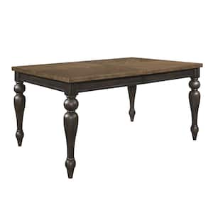 80.7 in. Brown Wood Top 4 Legs Dining Table (Seat of 6)
