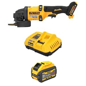 FLEX VOLT 60-Volt MAX Lithium-Ion Cordless Brushless 4.5 in. to 6 in. Small Angle Grinder with 9 Ah Battery and Charger