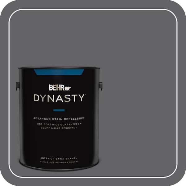 BEHR DYNASTY 1 gal. #N530-6 Digital One-Coat Hide Satin Enamel Interior Stain-Blocking Paint & Primer