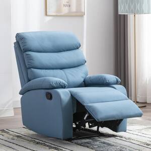 Pinksvdas 30.2 in. Light Grey Standard Manual Tech Faux Leather Recliner  Chair with Padded Seat, Small Recliners for Small Spaces ZY8018 LG - The Home  Depot