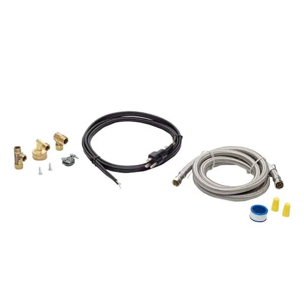 Smart Choice 6 ft. Stainless Steel Dishwasher Installation Kit with Straight Cord