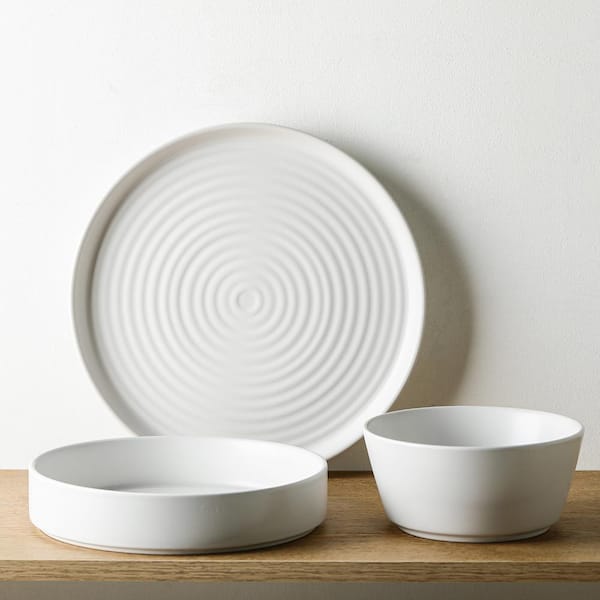 CATALINASTONE STONEWARE 食器 セット STONE LAIN Elica 24-Piece Dinnerware Set Stoneware, (Service
