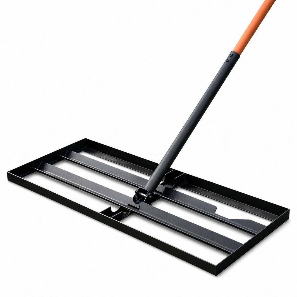 Misopily 78 in. Stainless Steel Handle Lawn Leveling Rake with ...