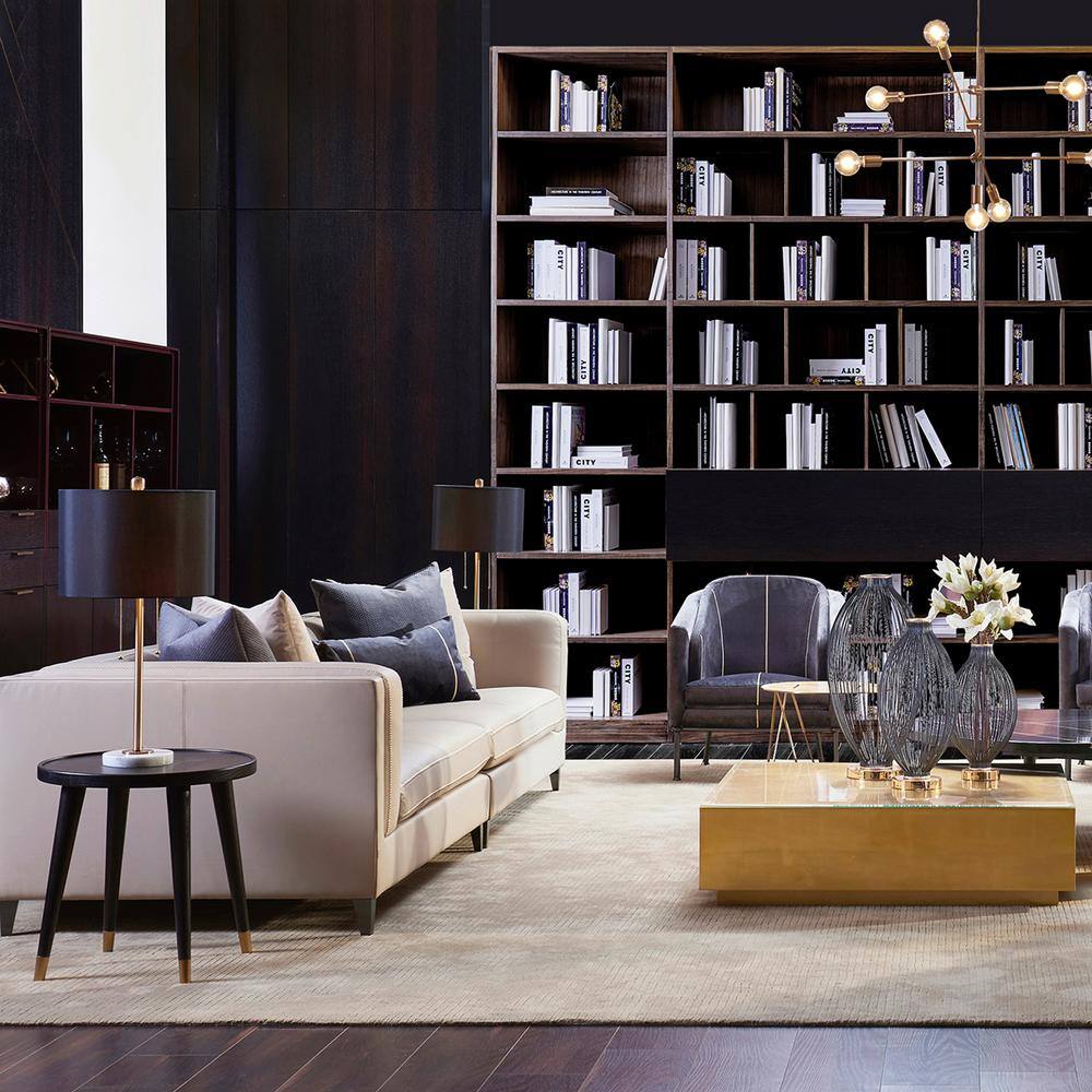Jennifer Taylor Esquire Fawn Beige, Beige Leather Living Room Furniture