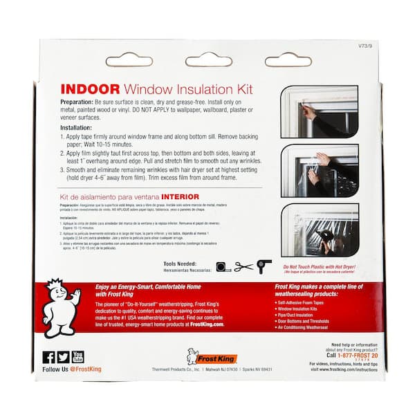 Frost King Indoor Window Insulation Kit (9 per Pack) V73/9H - The